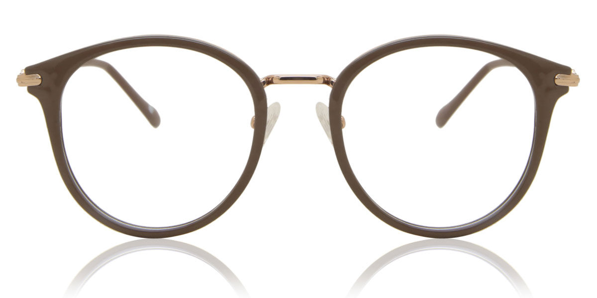 SmartBuyコレクション Full Rim Oval Brown Rose Gold SmartBuy Collection Tronte MTR-97C Fashion Unisex Eyeglasses
