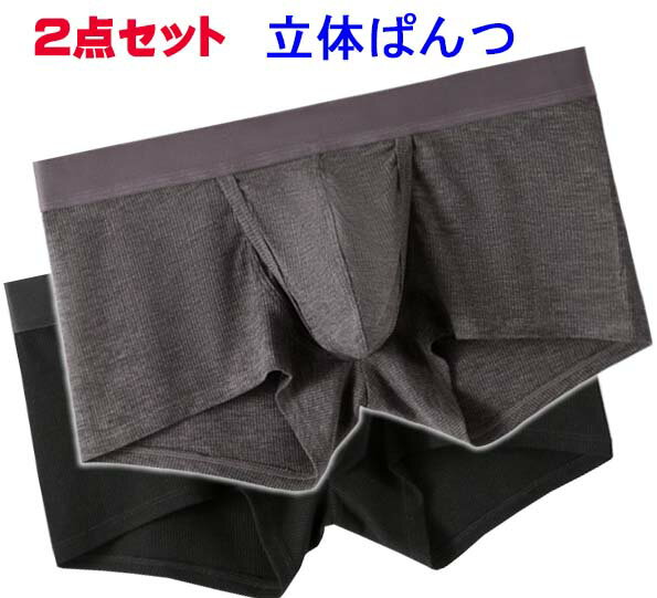 【Ripple Fabrics ボクサーパンツ】2色組 ロウライズ メンズ パンツ 陰嚢分離 爽やか 股間 冷却 2枚 セット ポジション キープ パンツ 上向き 下向き 両用 快適ホールド！吸汗速乾 さわやか カジュアル メンズ ぱんつ