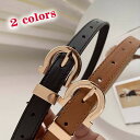1.9cm【Ohme レザーベルト】ゴールド ピンバックル ベルト レディース 女性 レザー Belt エレガント 黒 茶 カジュアル おしゃれ お洒落 シンプ...