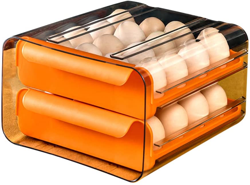 玉子収納ケース 卵パック 卵ボックス 卵保護ケース 冷蔵庫収納 整理 収納ボックス 取り出し便利 引き出し式 コンパクト 耐久性 32個 卵ケース卵入れ 冷蔵庫用 キッチン収納