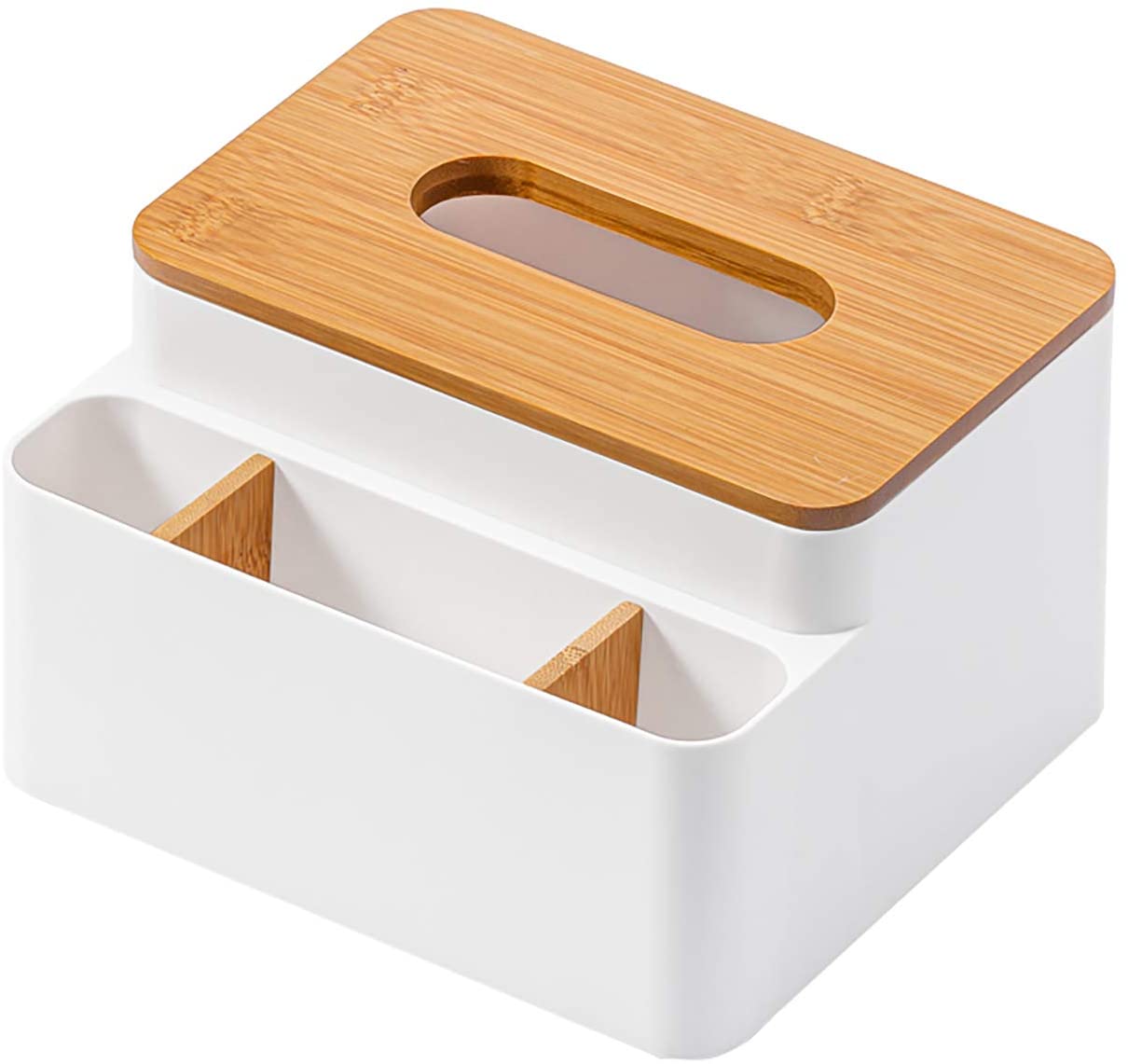 ティッシュケース ホワイト 約W18×D16.2×H10.8cm ティッシュボックス 小物入れ 卓上収納