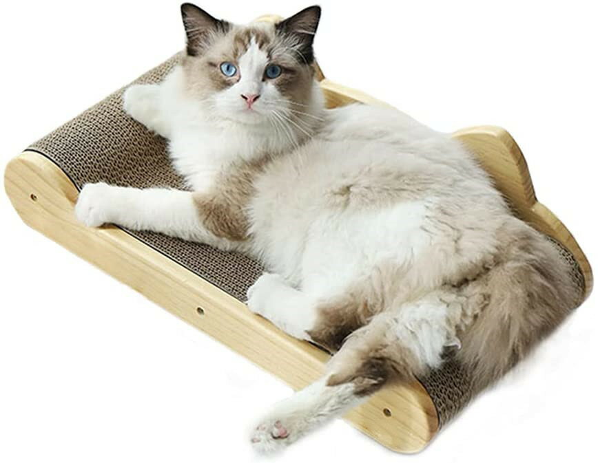 猫の爪研ぎ器段ボールスクレーパー猫のおもちゃ猫のソファ猫のベッドスクラッチボード二重使用ストレスを排除するための不十分な運動ペット製品のおもちゃ
