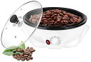 自動 電動焙煎機 コーヒー焙煎機電動 コーヒー生豆焙煎器 温度調節可能0℃ - 200℃ 栗品種 ピーナッツ はと麦 だいず あずき ひまわりの 家庭用 業務用