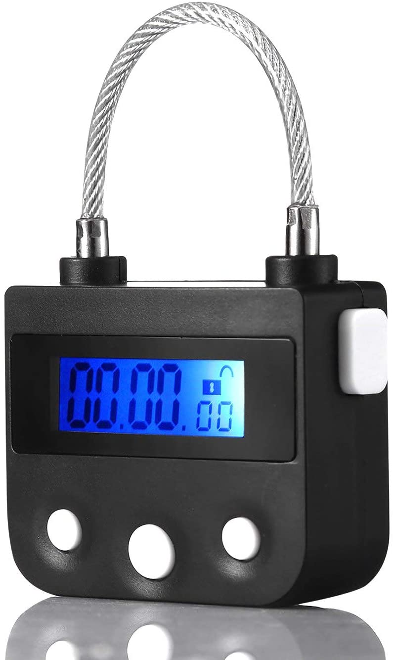 タイムロックLCDディスプレイタイムロック多機能電子タイマー、USB充電式タイマー タイマー液晶モニタータイミングロック多目的拘束装置 1