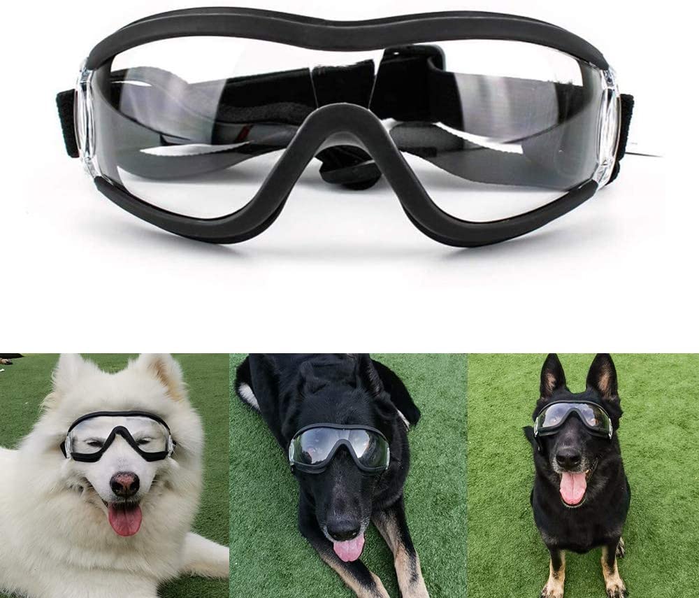 犬ゴーグル 犬用サングラス 中大型犬用 uvカット 保護メガネ 防風 防塵 耐衝撃 紫外線対策 散歩 お出かけ用