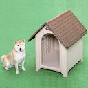 本体サイズ (幅X奥行X高さ) :66×80×80cm 本体重量 :7800g 合犬サイズ(目安):中型犬 水洗いしてもサビず腐らないプラスチック製犬舎。 メッシュ構造の通気窓が両側面?後面の3箇所に付いている。