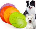 4個セット 犬 フリスビー 犬用 投げるおもちゃ ソフト シリコン製 フライングディスクフライヤーシリコン大型小型犬用ソフト歯耐性ゴム