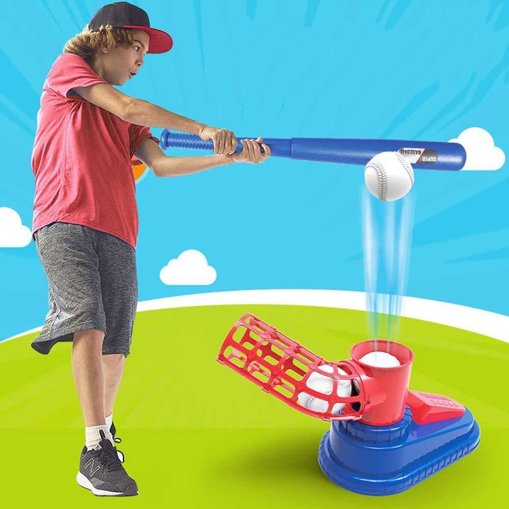 真新しいデザイン、最新の伸縮性のある野球用バットを使用した子供の野球のおもちゃ、保管が簡単で、さまざまな年齢の子供がさまざまな長さの野球用バットを使用するのに適しています 最新の足で操作する野球ランチャーである新しいデザインにより、子供たちは自分の足で操作するカタパルトで野球を発射して自分で打つことができます。 または、親はカタパルトを踏んで野球を発射する時間を選択できます。子供の反応能力を行使し、親の子供の親子活動を促進します。 この新製品は、1?2人の子供や親が同時に楽しむのに適しています。一方は野球を打つ責任があり、もう一方は野球をポップアップする距離と時間を選択し、一緒に運動する責任があります。もっと楽しく 高品質のプラスチック素材を使用し、安全で環境にやさしい、屋内または屋外での遊びに適した場所の制限がなく、おもちゃには子供の安全を保護するために不要なエッジやコーナーがありません。 3歳以上の子供（年齢は参考用）、野球のバットの長さは59cm、野球の直径は7cmです。全部で3つの野球があります。野球用バット1本。足で操作する野球のカタパルト。誕生日プレゼントやホリデーギフトなどのギフトに最適