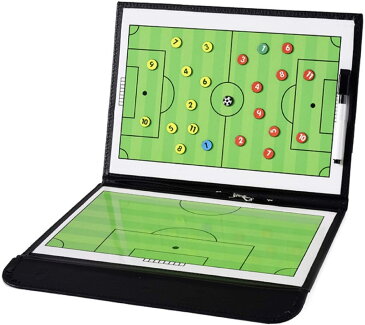 最新版 サッカーボード 作戦ボード 戦術ボード サッカー フットサル 作戦板 作戦盤 折りたたみ式 ナンバーマグネット 水性ペン ストラップ付き