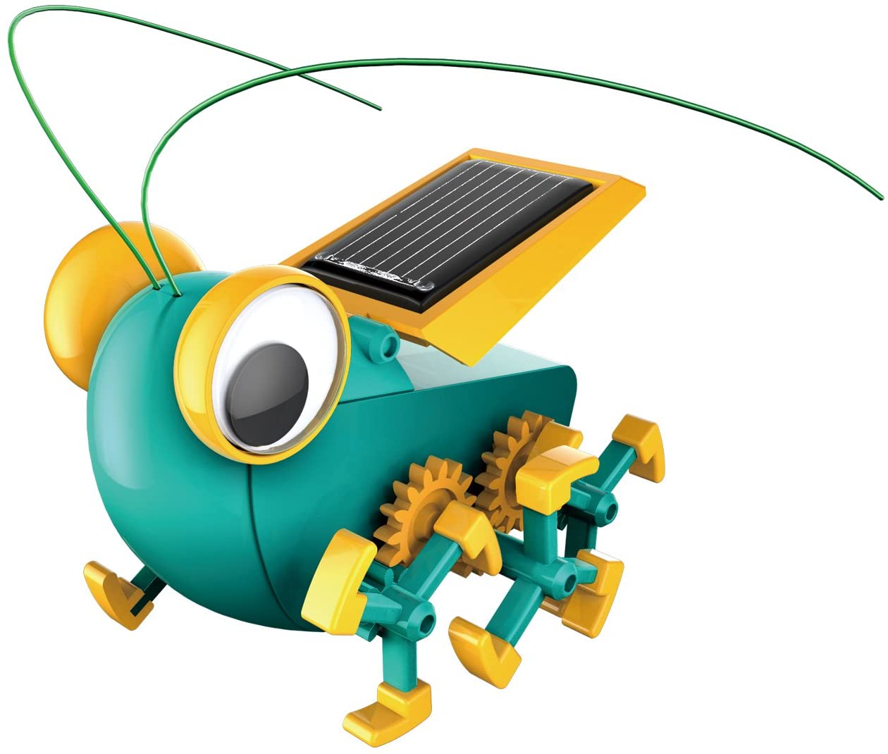 子供の知育の太陽エネルギーのコオロギのおもちゃの実験科は模型をつづり合わせて手作りして動力の大きい目の虫を作ります。