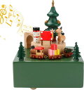 オルゴールクリスマスオルゴール手作り移動磁石列車木製の装飾用品ケイグリーンクリスマスツリー雪だるま誕生日バレンタインデー結婚記念日ロマンチッククリスマスプレゼント