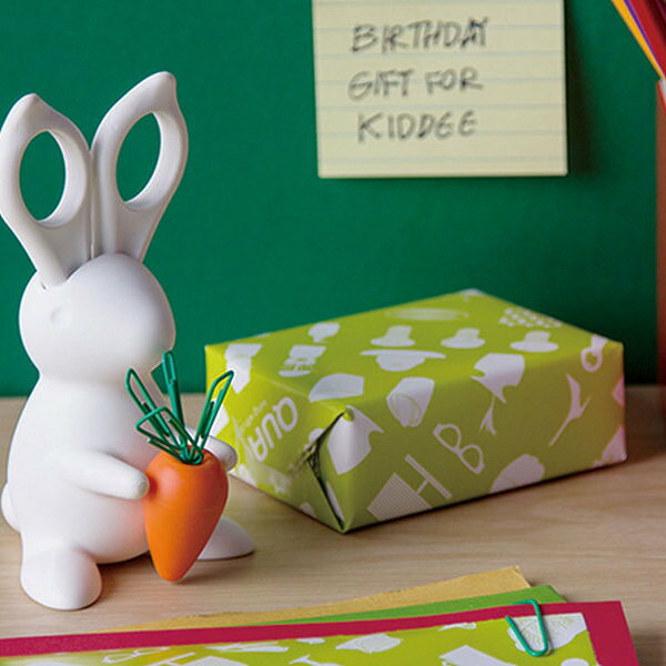 QUALY クオリー デスクバニー シザー&クリップホルダー ホワイト