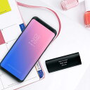 【名入れ】メッセージが入る コード付モバイル充電器 モバイルバッテリー コンパクト ブラック