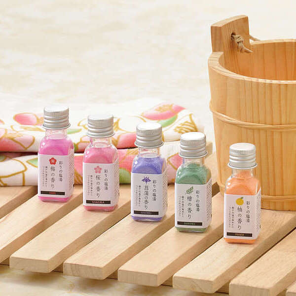 気分で選べる五つのなごみ湯バスソルト 彩りの塩湯 和みのお風呂