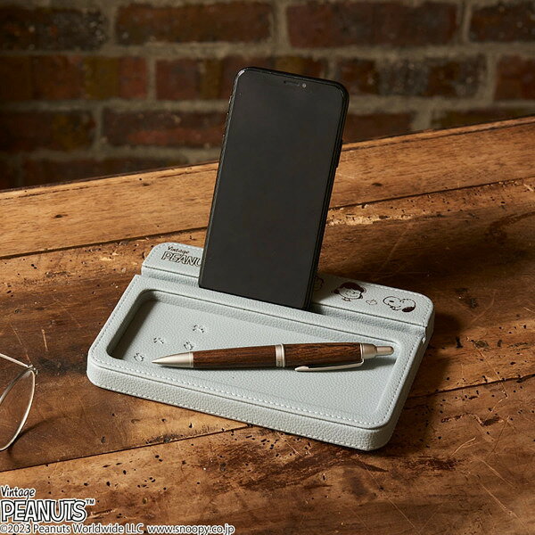 【送料無料】PEANUTS スヌーピー スマホスタンドトレー ブルー SNOOPY