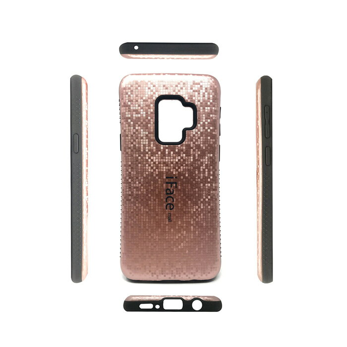 【モザイク版】 iFace mall ケース Galaxy S9 ケース　【2.5D強化ガラス+ホールド...