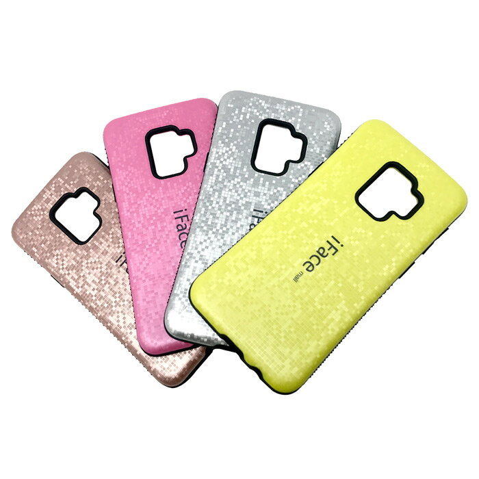 【モザイク版】 iFace mall ケース Galaxy S9 ケース　【2.5D強化ガラス+ホールド...