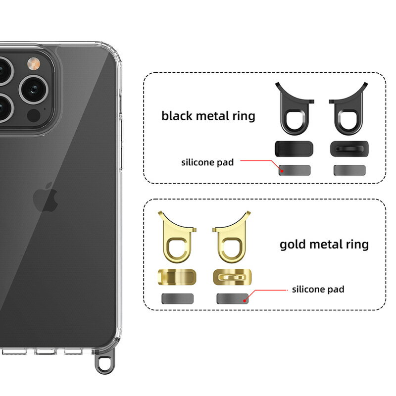 透明ケース メタルフック ストラップ スマホシ...の紹介画像3