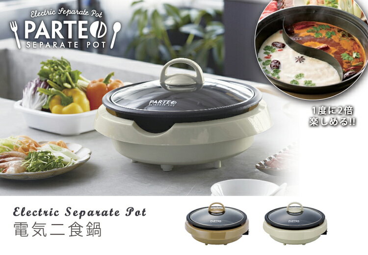 Electric　Separate　Pot　電気二食鍋　／セパレート鍋　APIX　【ポイント10倍／送料無料／あす楽】【RCP】【ZK】【p0424】