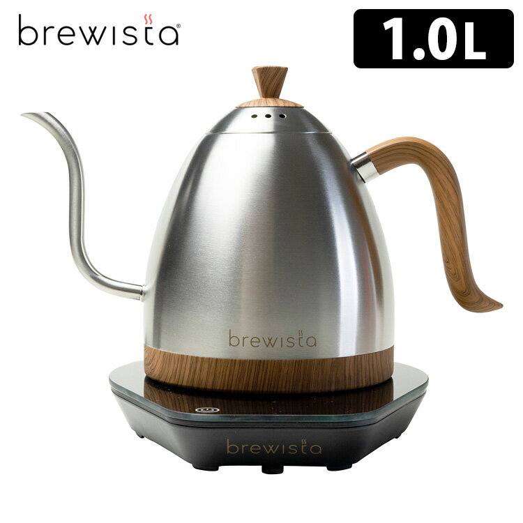 【珈琲豆おまけ付】新仕様 Brewista アルティザン グースネック バリアブルケトル 1.0L 木目調（ステンレス） ブリューイスタ 【ポイント12倍/送料無料/選べる特典付】【p0611】【ASU】