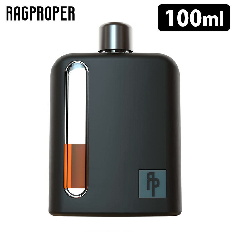 RAGPROPER モダンガラスフラスク シリコンカバータイプ シングルショット（100ml） ブラック ラグプロパー 【ポイント2倍/送料無料】【p0613】【ASU】