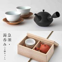 急須、湯呑み2個セット 桐箱入り (平形/菱形/丸形) 【ポイント10倍/送料無料】【p0514】