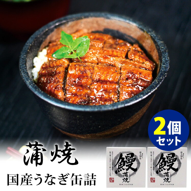 四万十味紀行 うなぎ缶詰 蒲焼 2個セット 四万十生産 国産うなぎ 缶詰 【レシピ動画有】【送料無料】【食品A】【DM】【TCP】【海外×】