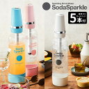 SodaSparkle 家庭用炭酸水メーカー マルチスパークル3 専用ガスカートリッジ5本入り ソーダスパークル MultiSparkleIII 【ポイント10倍/送料無料】【p0508】【ASU】【海外×】