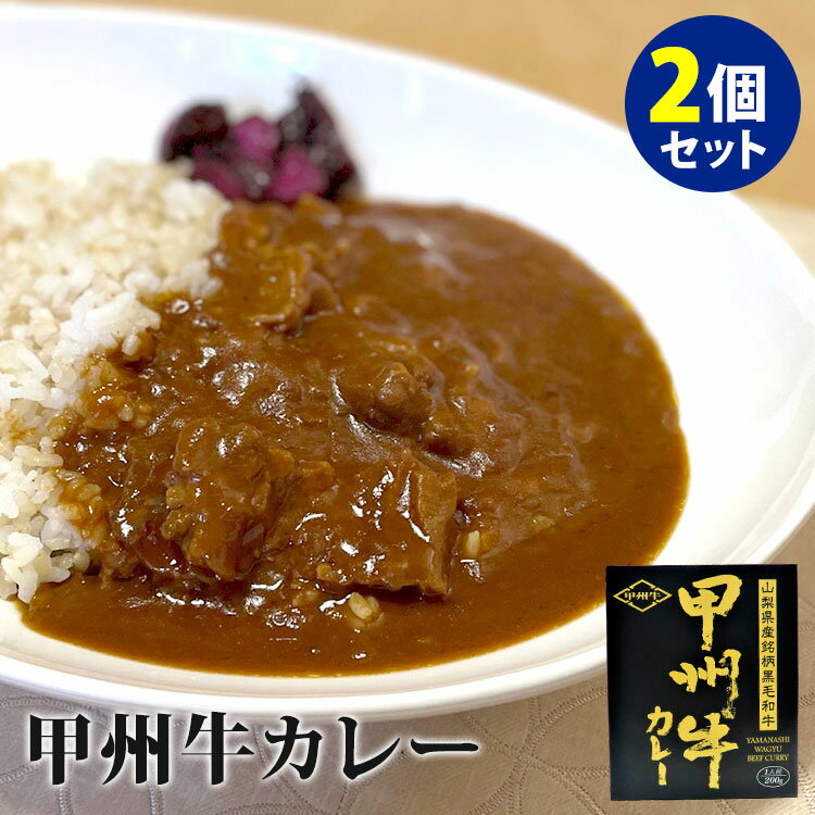 山梨県銘柄黒毛和牛 甲州牛カレー 2個セット 200g 2 ヤマフジ レトルトカレー 【メール便可】【食品A】【DM】【海外 】