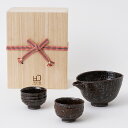 信楽焼 酒器 片口、ぐい呑×2個セット 桐箱入り 真田紐 陶器製 日本酒 日本製 ギフトボックス WDH 【ポイント5倍/送料無料】【p0507】