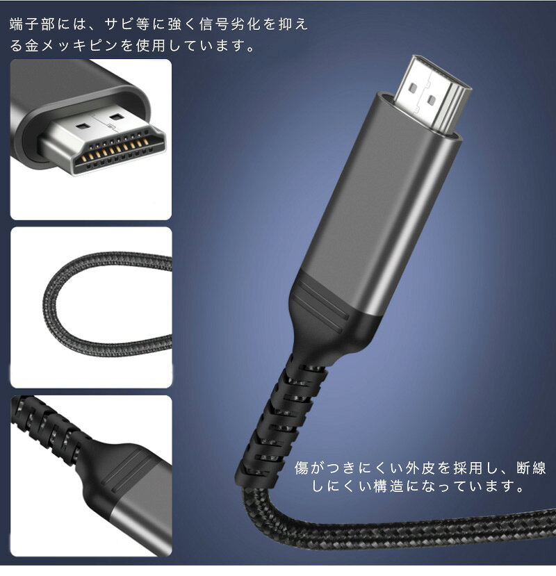 usb-c タイプc to hdmi 変換アダプター 変換ケーブル 変換 ケーブル 変換 アダプタ...