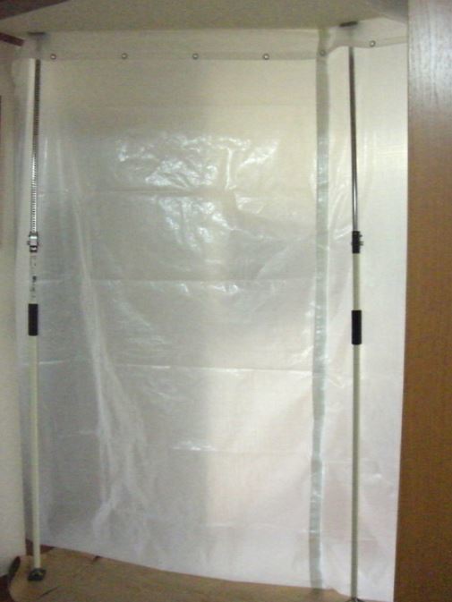 【法人様限定】MF　エムエフ　リフォームカーテン　【N63-001】　【支柱3本＋カーテン2枚セット】【代引き不可】【北海道・沖縄・離島配送不可】【個人宅配送不可】