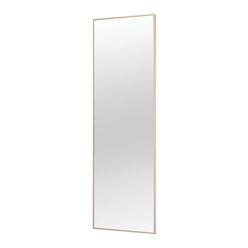 永井興産　細枠ウォールミラー(60)　NK-8WH　完成品　【北海道・沖縄・離島配送不可】【代引き不可】　鏡　ホワイト　ミラー　壁掛け　おしゃれ　可愛い　シンプル　かわいい　オシャレ　ひも付