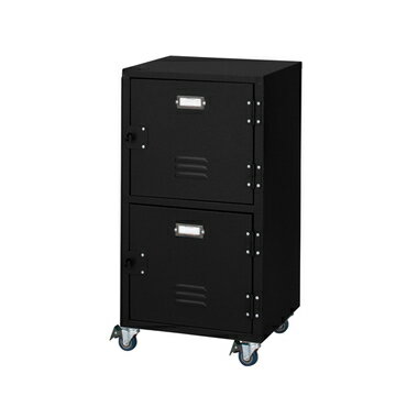 For Living - 東谷　チェスト2D 　TPN-30BK　組立式　【代引き不可】【北海道・沖縄・離島配送不可】　収納　ブラック　2段　ロッカーコンパクト　おしゃれ　シンプル　オシャレ　インテリア