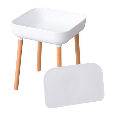 東谷 レクトサイドテーブル PT-980WH ねじ込み式 【北海道・沖縄・離島配送不可】【代引き不可】 サイドテーブル ホワイト おしゃれ 収納 サイド テーブル 可愛い コンパクト オシャレ コード穴