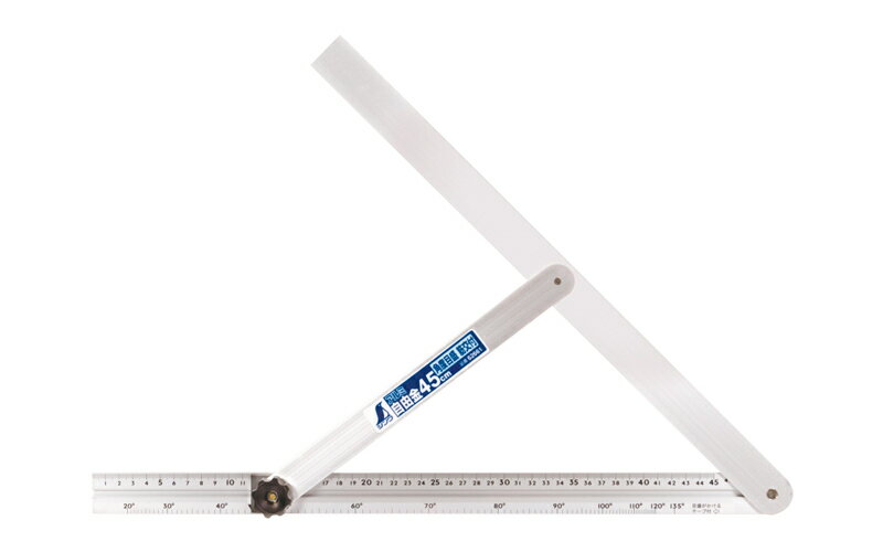 Rakuten - シンワ測定　62661 ／ アルミ自由金 45cm 角度目盛 筋交付 【代引き不可】【沖縄・離島配送不可】