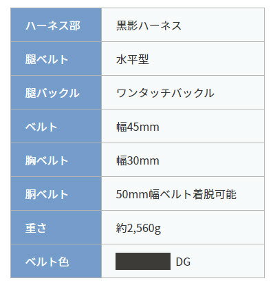 藤井電工/ツヨロン　黒影ハーネス　ツインランヤード付　TH-504-2CR93SV-OT-DG-BK-LL130K-2R23【新規格】LLサイズ　ツインコルトリトラ付　水平型　ワンタッチバックル　【代引き不可】【北海道・沖縄・離島配送不可】 2