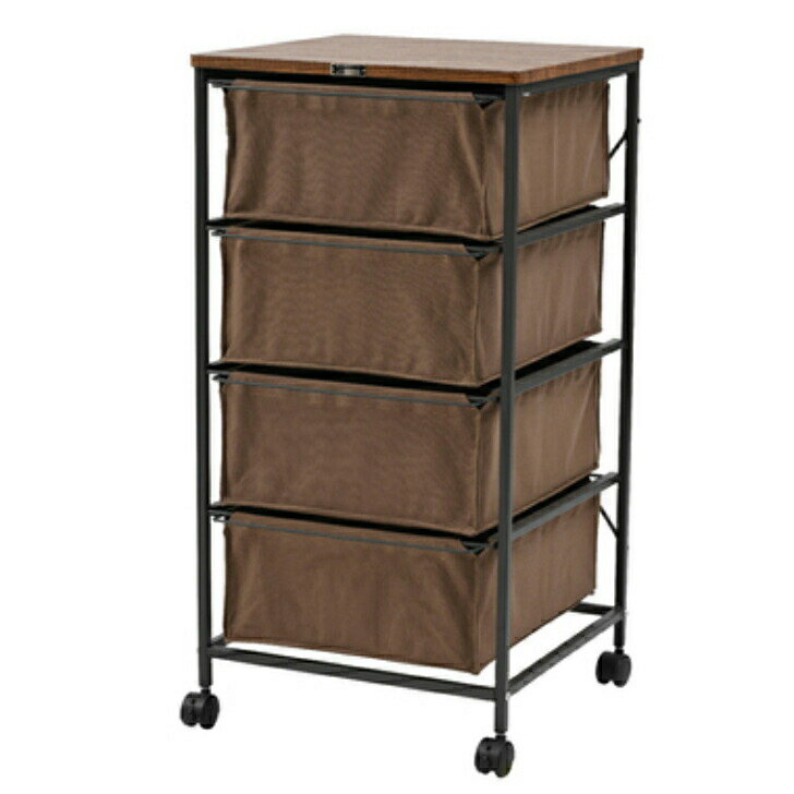 東谷　 チェスト4段　MIP-574BR　【組立式】【代引き不可】【北海道・沖縄・離島配送不可】　収納　収..