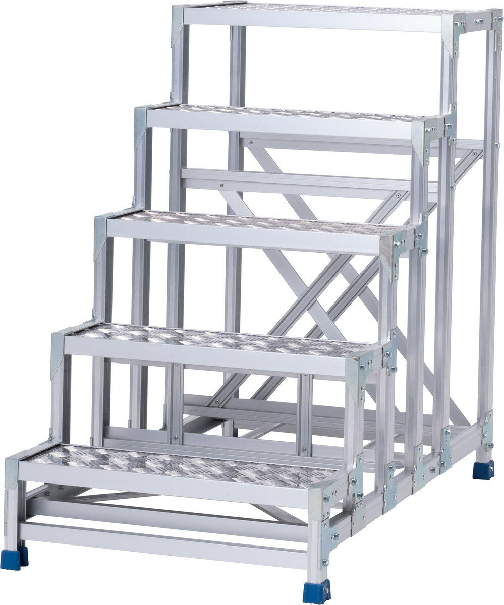 アルインコ　アルミ作業台（縞板天板）　CSBC5106S　5段　【代引き不可】　【北海道・沖縄・離島配送不可】　【個人宅配送不可】