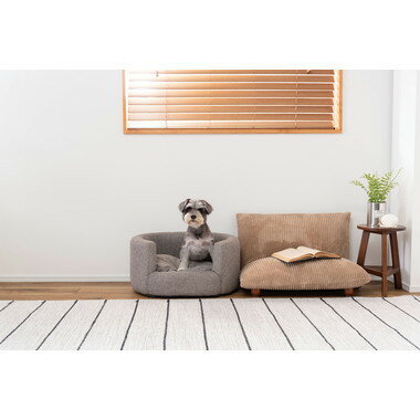 東谷 ペットソファ PET-72GY【代引き不可】【北海道・沖縄・離島配送不可】 ペット用品 シンプル おしゃれ 北欧 愛犬 犬 猫 ドッグ キャット グレー 布地 クッション カバーリング [2]