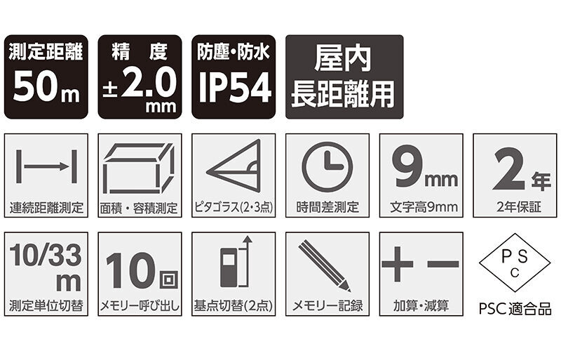 シンワ測定 #78163 レーザー距離計 L-...の紹介画像3