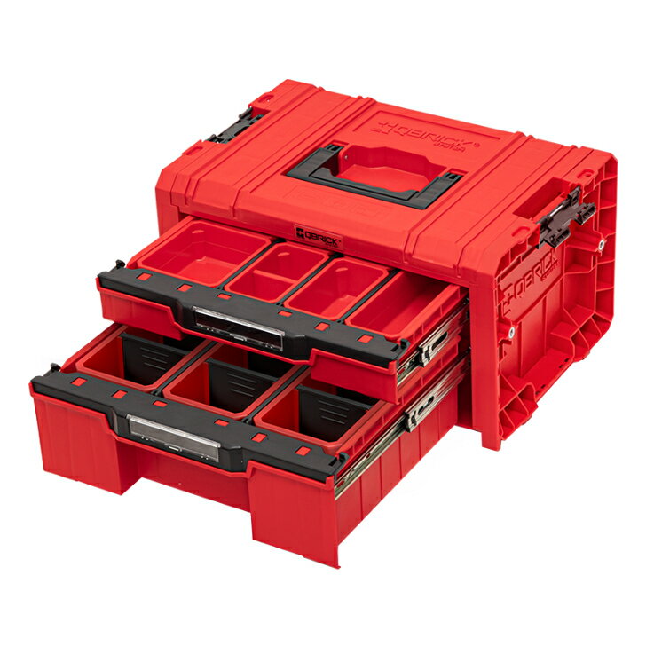 乐天商城 - QBRICK キューブリック　2段式ドロワーボックスPRO (7486) キューブリックシステム 【代引き不可】【北海道・沖縄・離島配送不可】　工具箱　ツールボックス