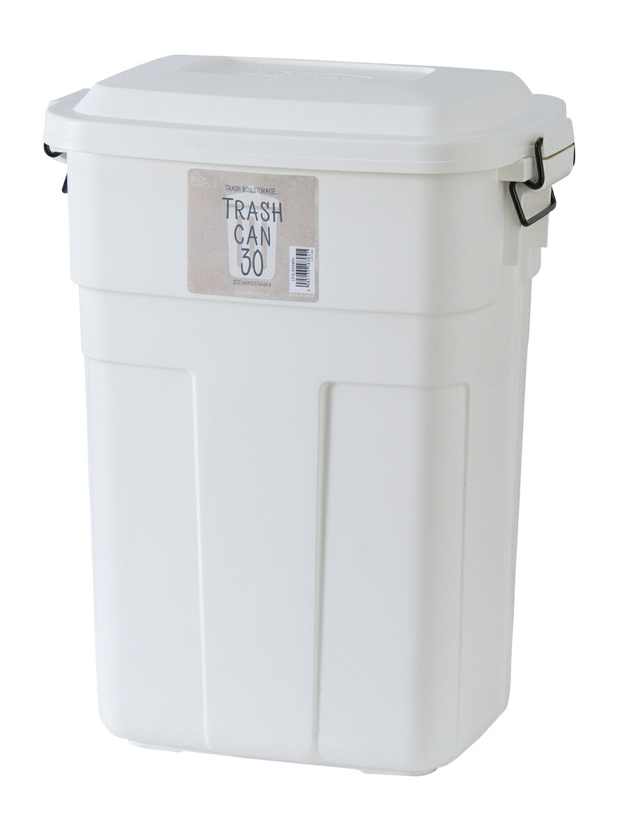 東谷 トラッシュカン 30L LFS-934 BR/WH【代引不可】【北海道・沖縄・離島配送不可】 ダストボックス ゴミ箱 ふた付 オシャレ [3]