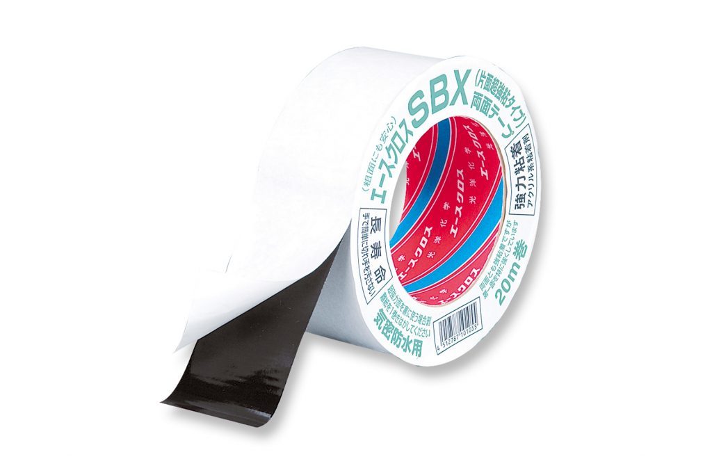 Rakuten - 【20巻入】　光洋化学　エースクロス SBX　50mm×20M　【黒】気密防水用　剥離紙付両面テープ　第一貼付面超強力　1ケース（20巻）　【代引不可】【北海道・沖縄・離島配送不可】