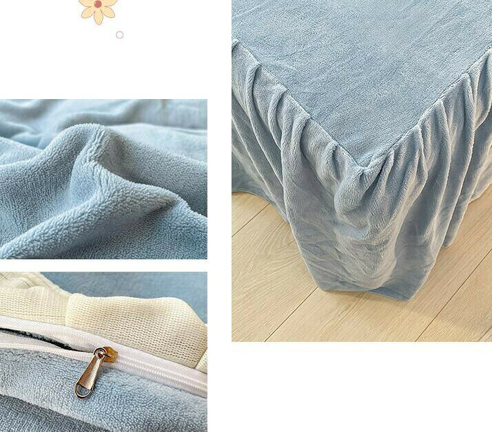 可愛い ふとんカバー 4点セット 掛けカバーセット シーツセット ベッドスカート 寝具カバーセット 掛け布団カバー 厚手 枕カバー インテリア フリル 布団カバーセット 敷き布団カバー [2]