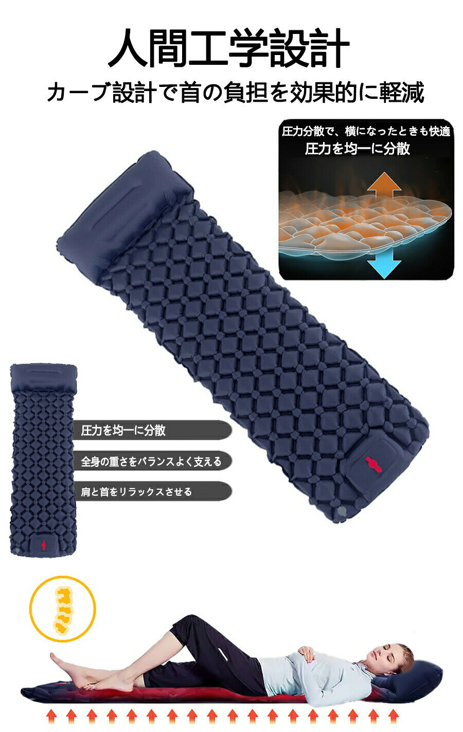 キャンプ 車中泊 厚手 軽量 キャンプマット コンパクト 防水 キャンプ用品 持ち運...