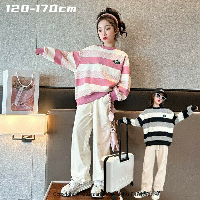 キッズ トップス スウェット女の子 秋 キッズ ベビー マタニティ 豊富 120cm 130cm 140cm 150cm 160cm 170cm ピンク ブラックメーカー希望小売価格はメーカーカタログに基づいて掲載しています