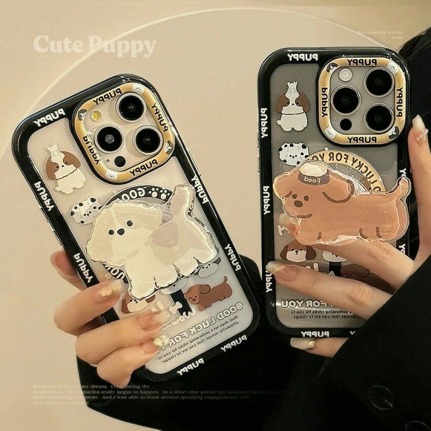 樂天商城 - iPhone16 ケース 犬 韓国 スマホグリップ付き iPhone ケース Magsafe磁力抜群 MagSafe対応 iPhone15 iPhone14 iPhone13 iPhone12 ケース iPhone 16pro ケース おしゃれ スマホケース スタンド機能 かわいい 滑り止め 押しやすい 脱着簡単 INS風 大人気 手ぶら