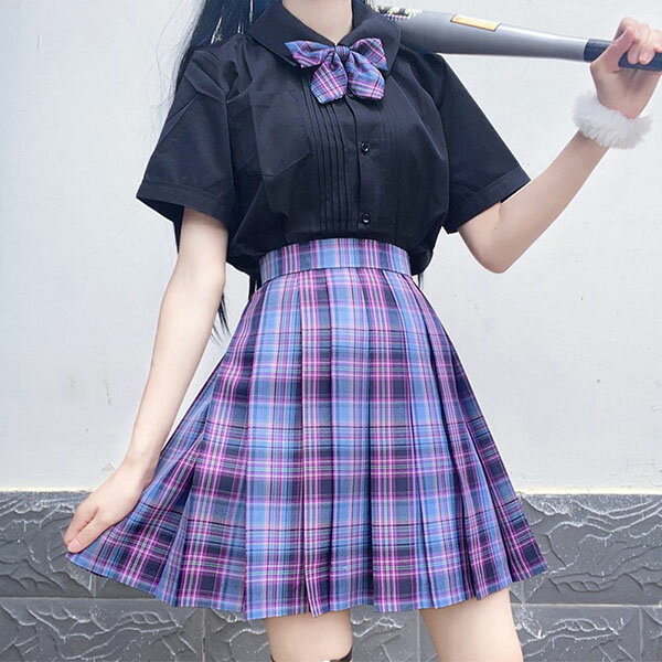 乐天商城 - スクールスカート プリーツスカート 女子高生 制服スカート チェック柄 セーラー服 学生制服 春秋 春 夏 スクールスカート 中学 学生服 高校生 学生 おしゃれレディース ボトムス 大きいサイズ 可愛い スクール 通学 コスプレ ショートスカート Aライン ダンス 衣装