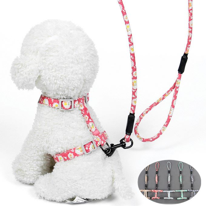 牽引ロープ リードセット ハーネス リード ペット用品 首輪 小型犬 ドッグウェア ...